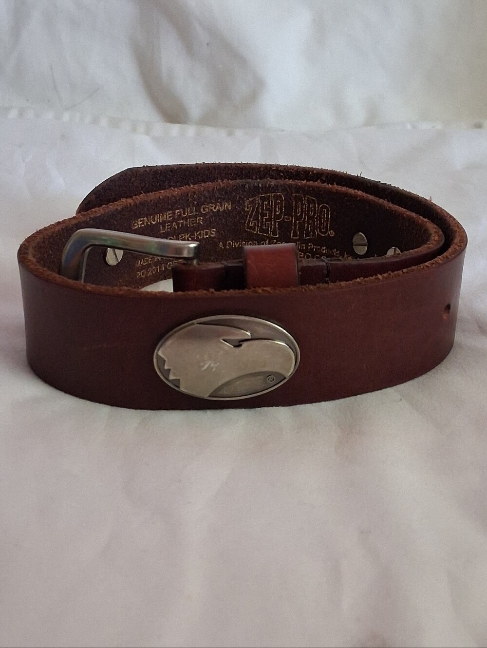 ZEP-PRO Kids Georgia Southern Eagles Leather Concho Belt